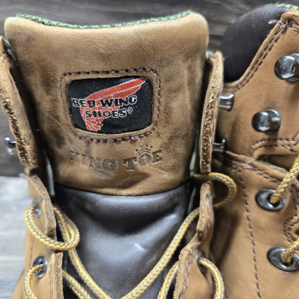Red Wing King Toe Boots Men's 14D Brown Waterproof Non Metallic Composite Toe